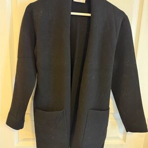 Babaton Aritzia Black Ty Cardigan Open-Front